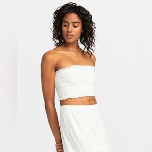 NWT - Roxy Warm Waters Womens Eyelet Tube Top - Size L